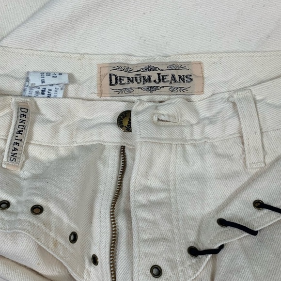 High-waisted Cream Jeans by Denum - VTG 11 - Picture 4 of 6